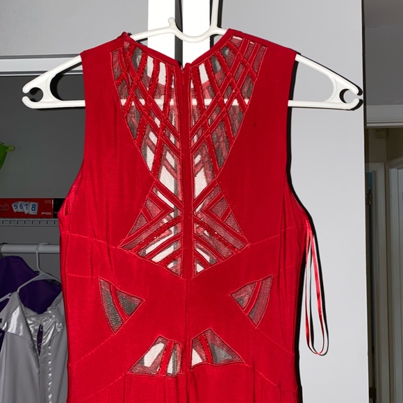 Size 0 Red Prom Dress - Picture 3 of 3